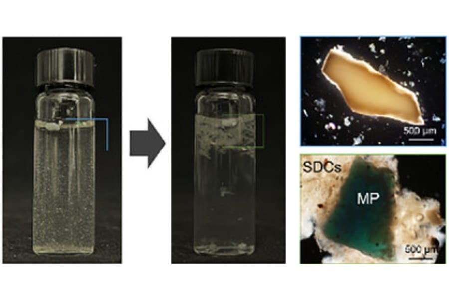 水中のマイクロプラスチックを一網打尽！投入するだけで集めて浮かせるクリーナーが登場【そのメカニズムとは？】